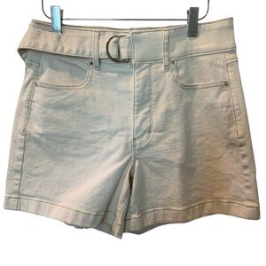 WHITE HOUSE BLACK MARKET Women’s Belted High Waist Short Cream Size 4